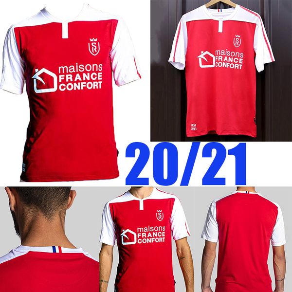 

2020 2021 maillot reims soccer jerseys disasi cafaro konan dia foket chavalerin zeneli 20 21 men football shirts maillot de foot, Black