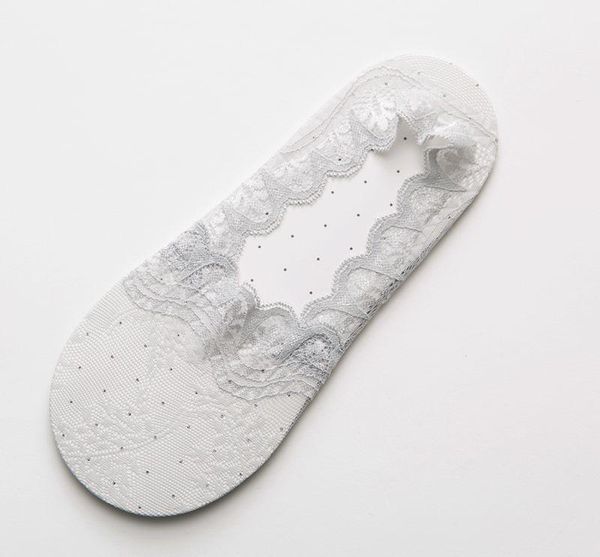 

summer new female lace shallow mouth boat socks casual thin breathable non-slip low-invisible socks wmtavw xhlove, Black