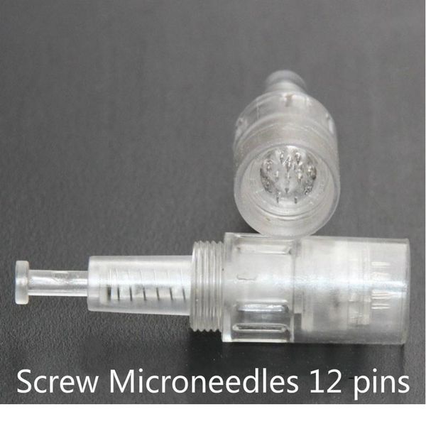 

20 pcs electric derma pen needles screw 12 pin cartridge for microneedle derma pen tattoo needles 12 ne qylbca
