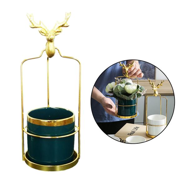 

растение горшки planters железный цветочный горшок северный железный железный цветочный горшок комплекта металлические олень голова керамиче