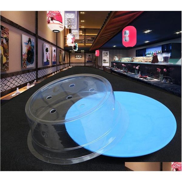 

plastic lid for sushi dish buffet conveyor belt sushi reusable transparent cake dish cover restaurant jlllwp dayupshop