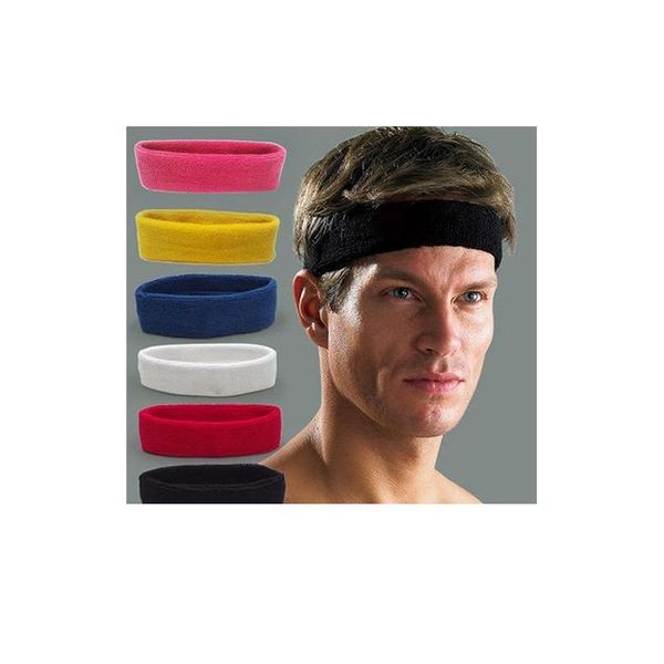 

1pc towel fabric sports yoga headband fitness stretch sweat sweatband hair band headband headwear sports a jllitm