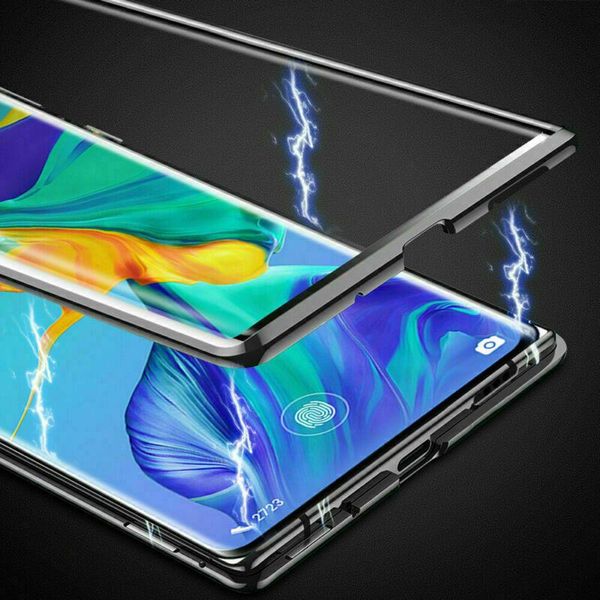 

double sided glass magnetic case for iphone 11 12 pro max alumium metal 360 degree full case protect the lens h sqcigl