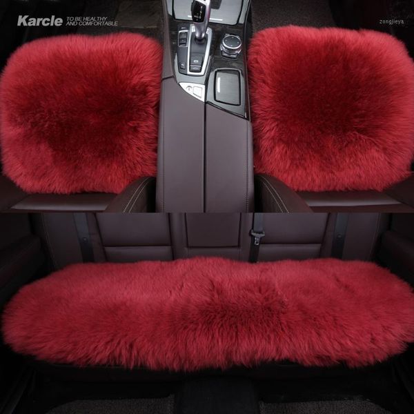 

seat cushions karcle 1pcs wool car covers universal sheepskin driving protector breathable 4 seasons cushion styling accessories1