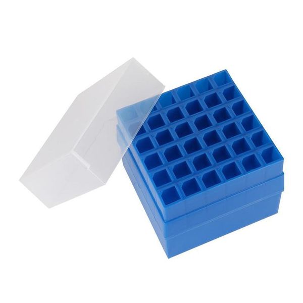 

plastic 36 holes test tube holder centrifuge tube rack box with cover 10ml/15ml centrifugal tube support laboratory qylsin