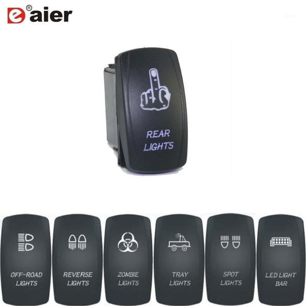 

smart home control 1pc 12v 24v marine switch car boat rocker truck spst carling waterproof 5pin on-off with dual led light bar1