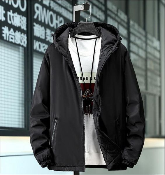 

2020 mens parka coat thick cotton-padded jacket warm jacket mens winter casual slim outwear sport coat, Black
