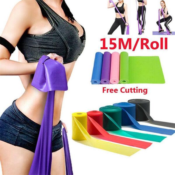 

yoga mats 15m professional resistance bands loop gym fitness strength exercise1