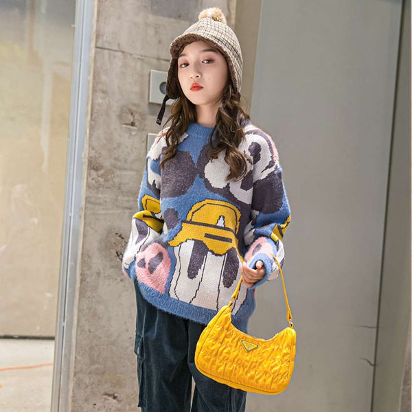 

new autumn winter 2020 cartoon sweater girls' t-shirt korean loose children's fashion animation 6qde, Black