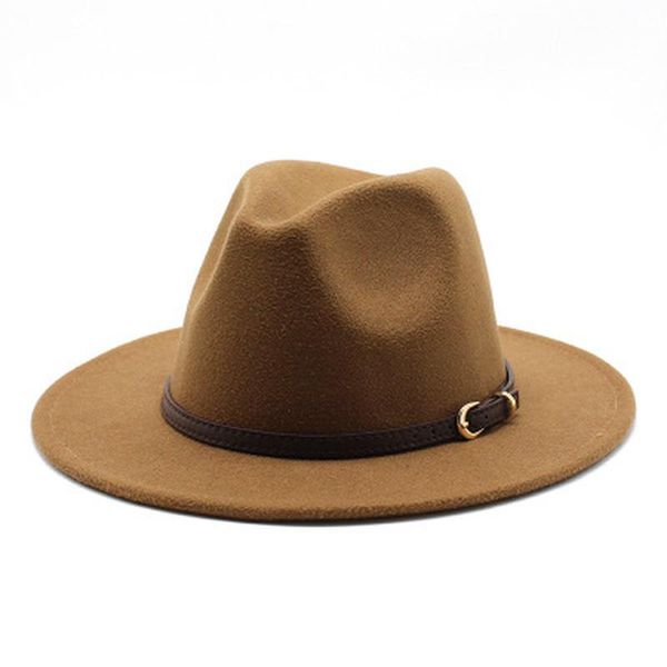 

wide brim hats men fedora felted classic simple solid black green women wedding dress winter band belt, Blue;gray