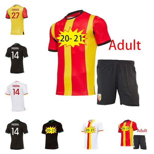 

2021 rc lens away soccer jerseys gradit fortes cahuzac perez 2020 2021 rc lens maillot de foot camisa de futebol men's football shirts, Black;yellow