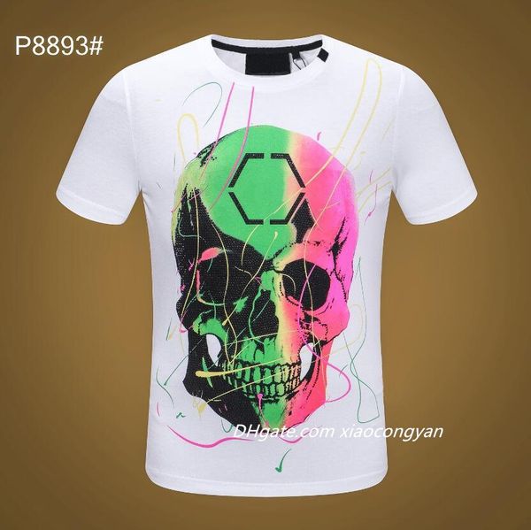 

2021 casual brand men's letter print hip hop streetwear tee shirts for summer men pullover t-shirt short sleeve cotton #68 t-shirt, White;black