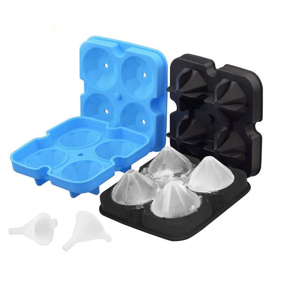 

diamond shape 3d ice mold silicone bar party silicone ice maker tray whiskey wine ice cream tool kitchen tools