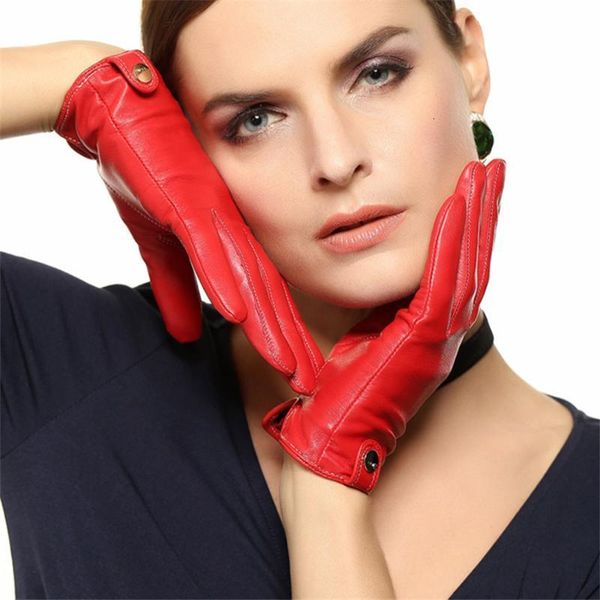

offer gloves special 2020 genuine wrist leather women solid sheepskin glove fashion short design driving e