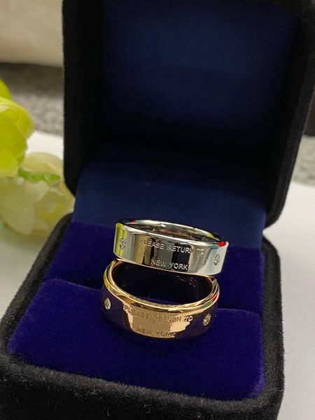 

1:1 classic charm ring, white gold rose gold for you to choose, charming and sensual, very suitable for women 201006, Golden;silver