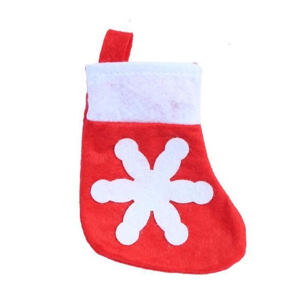 

factory04gpsocks cutlery home mini stocking decoration xmas snowflake knife fork tableware holder christmas gift bag lx3598