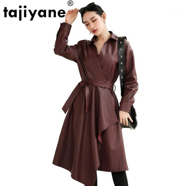 

sheepskin coat real genuine leather jacket spring autumn coat women clothes 2020 korean streetwear windbreaker zt34261, Black