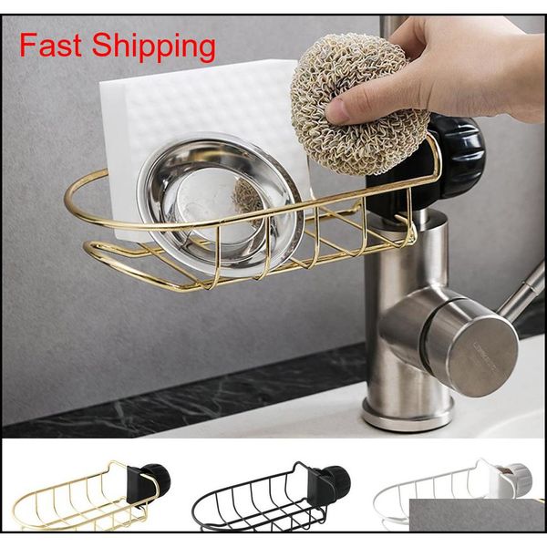 

stainless steel kitchen faucet holder adjustbale sink caddy organizer soap brush dishwashing liquid drainer b qylrfn bde_luck