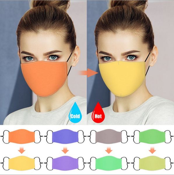 

color changing face masks magic mask women adjustable masks anti dust washable cotton face mask cold changed masks boutique e111703, Black;white