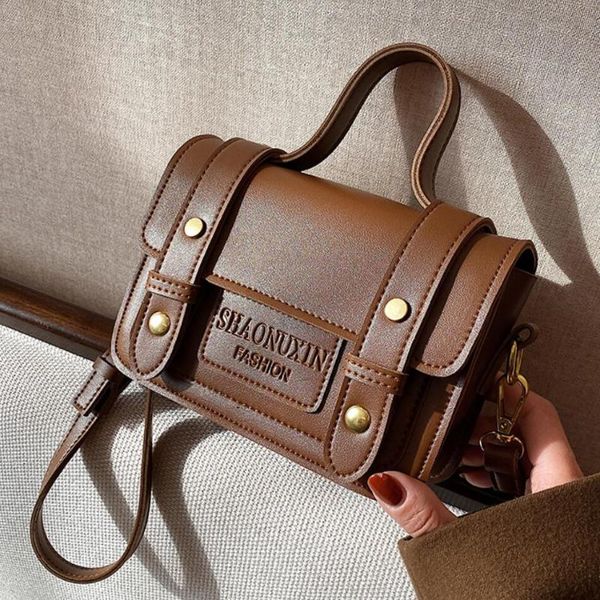 

cross body vintage small square tote bag 2021 fashion high-quality pu leather women's designer travel shoulder messenger