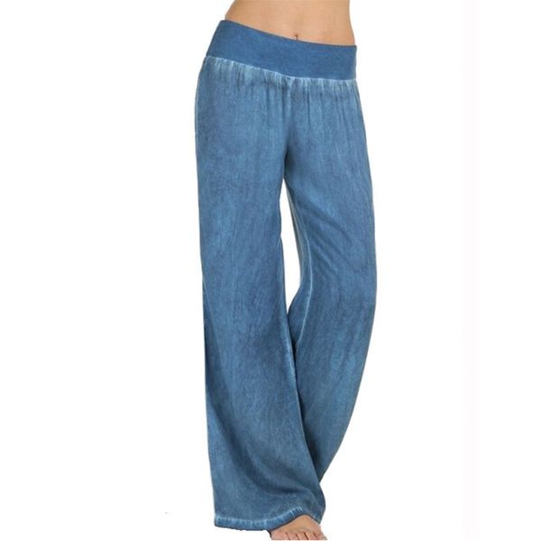 

2020 loose slim pants women's jeans, Blue