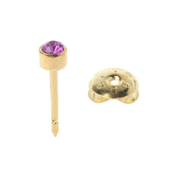 

12 pairs gold ear piercing earrings set hypoallergenic mini 3mm cz studs jewelry u90e, Golden;silver
