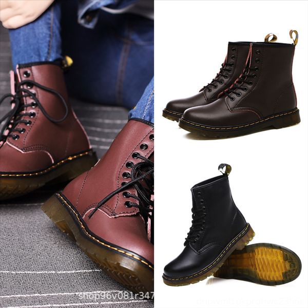 

wwtv9 leather winterkeycase boots women boots huikang brushed rois womens nylon combat thick leather removable ankle boot bottom round, Black