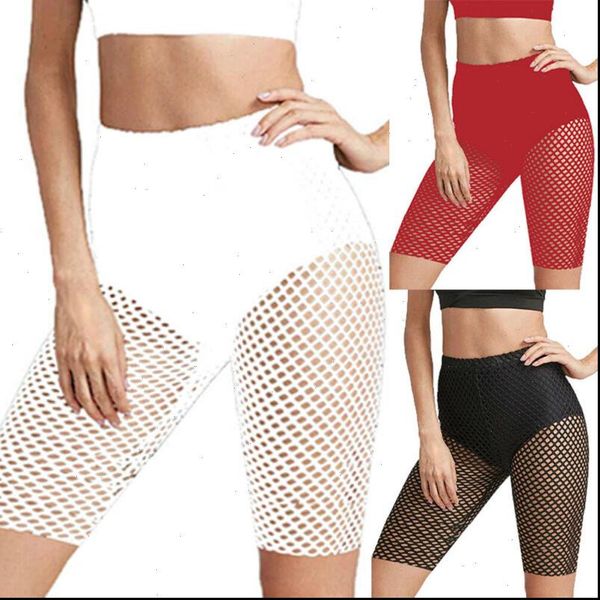 

new ladies fishnet shorts new fashion see through mesh slim short shorts pure female summer beach legging cycling shorts hot, White;black