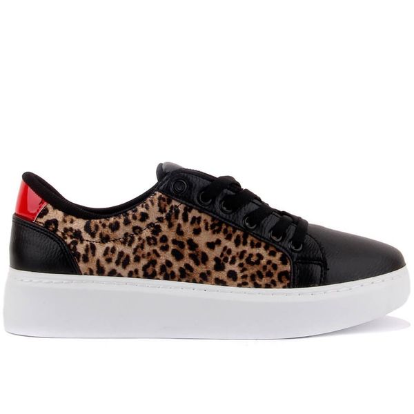 

female black-milling shoe, leopard pattern r26c
