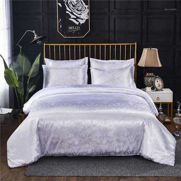 

european style luxury jacquard bedding set quilt cover pillowcases bed linen for  king bed size duvet cover sets1