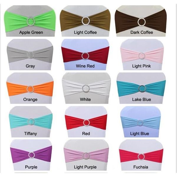 

sash lycra multicolor cover bow spandex bands wedding party birthday chair buckle sashe decoration