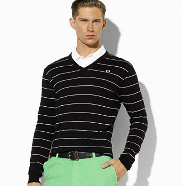 

2020 park v-neck sweaters thick warm pullover men casual striped sweater men clothing autumn winter knitwear pull homme eden1, White;black