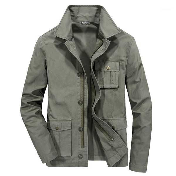 

new arrival autumn jacket men jacket pure cotton turn down collar mens clothing tooling hommes veste coat male1, Black;brown