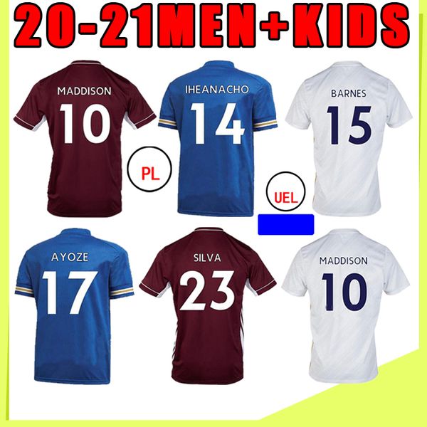 

2021 soccer jersey vardy ricardo ndidi maddison tielemans chilwell barnes ricardo gray ayoze 2020 2021 football shirt, Black;yellow