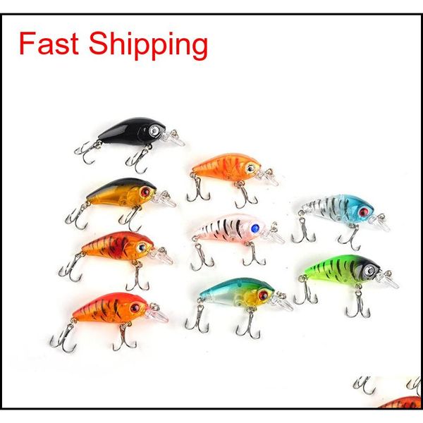 

4.5cm 4g mini transparent plastic fishing lures bait minnow crankbaits 3d eye artificial lure bait 9 colors per set 2508038 x2jpb ind7p