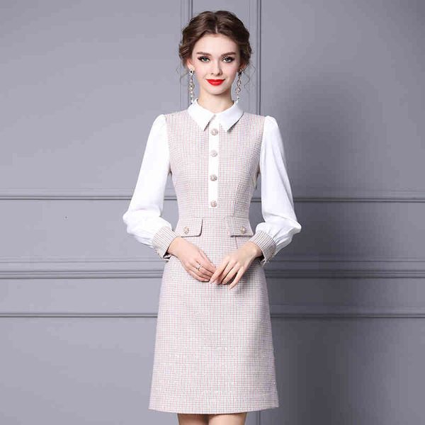 

Casual Dresses Zhili woolen dress high-end atmosphere, gentle wind in autumn and winter, slim waist, A-line skirt N8UQ, Black;gray