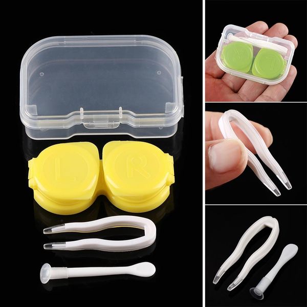

cute candy color contact lens holder case portable travel glasses lenses box for eyes care kit holder container random h bbyzfd