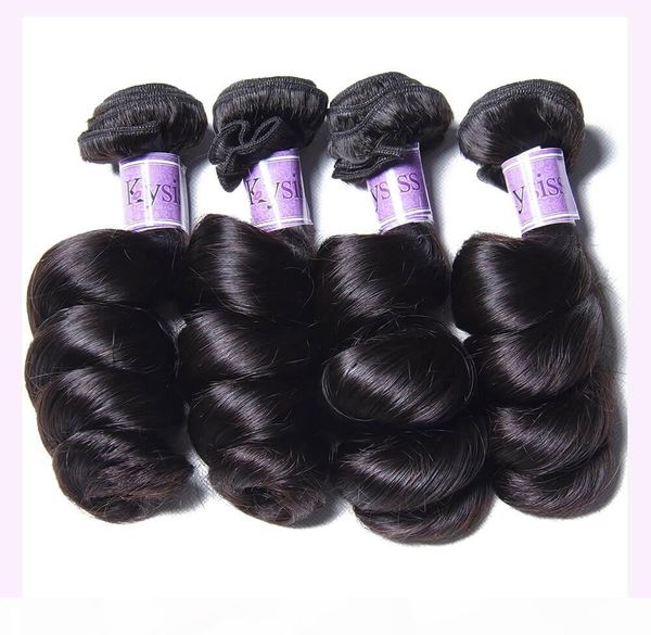 

tkwig peruvian loose wave virgin hair 4 bundles 7a products for black to women human hair, Black;brown
