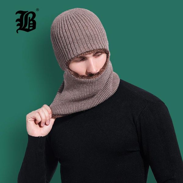 

flb] winter hat skullies beanies hat winter beanies for men women wool scarf cap balaclava mask gorras bonnet knitted hatf18043 wmtwme, Black;white