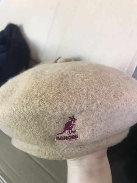 

wfcr winter women knitted hat warm solid patchwork kangroo winter hat ladies men skull beanie wool kangol camouflage female outdoor c, Brown;gray