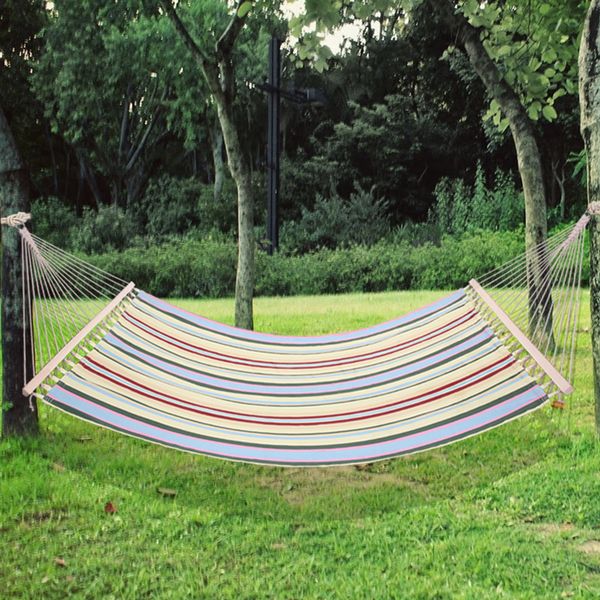 

garden swing hammock outdoor single 2 person camping hammocks hanging chair outdoor leisure bed sleeping bags canvas stripe