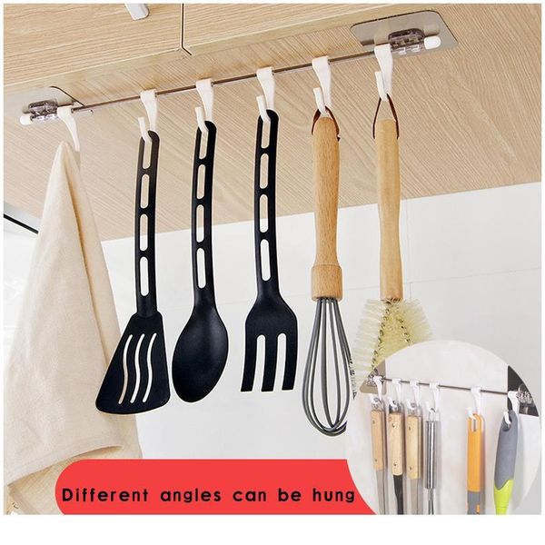 

6 hook suction cup shelf hooks kitchen gabgets cupboard home organizer storage rack pantry chest tools towels hanger wmtvml