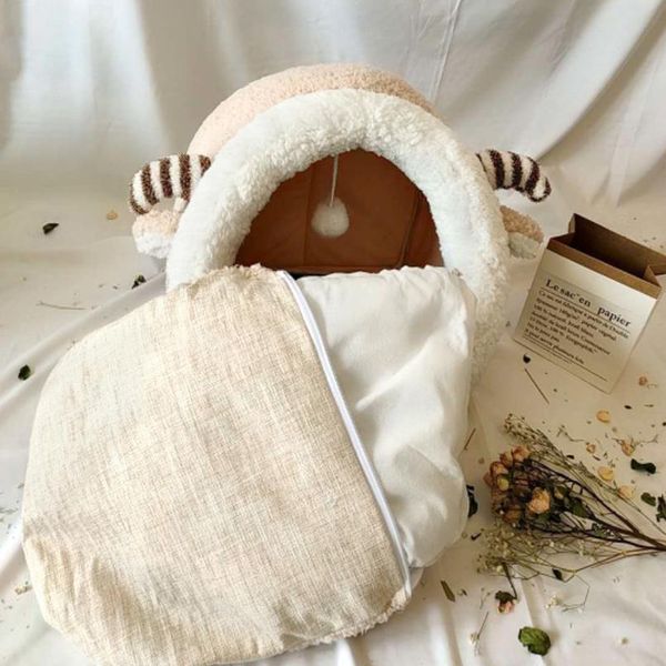 

cute cat bed house winter warm pet cat bed for small dogs cats soft puppy cat nest kennel bed with removable sqcltk