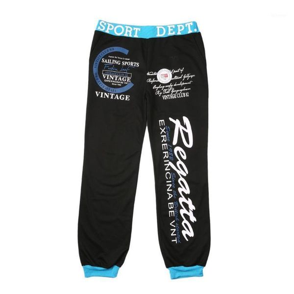 

men's jogger trousers cotton loose personality letter design &elastic waist men hip trousers casual men graffiti cross pants1, Black