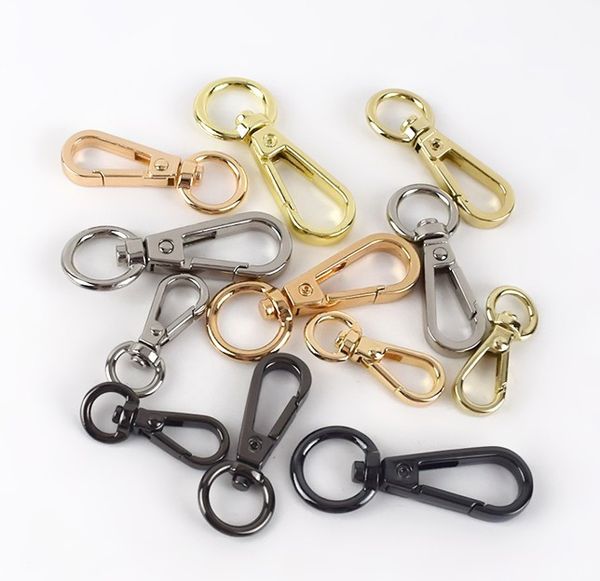 

10pcs 14*40mm metal keychain hook buckle dog bag metal crafts lobster clasp connection buckle hardware accessories, Black