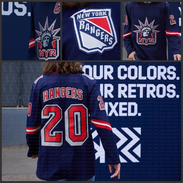 

youth new york rangers 2021 reverse retro 13 alexis lafreniere kaapo kakk jacob trouba artemi panarin zibanejad chris kreider skjei jersey, Black