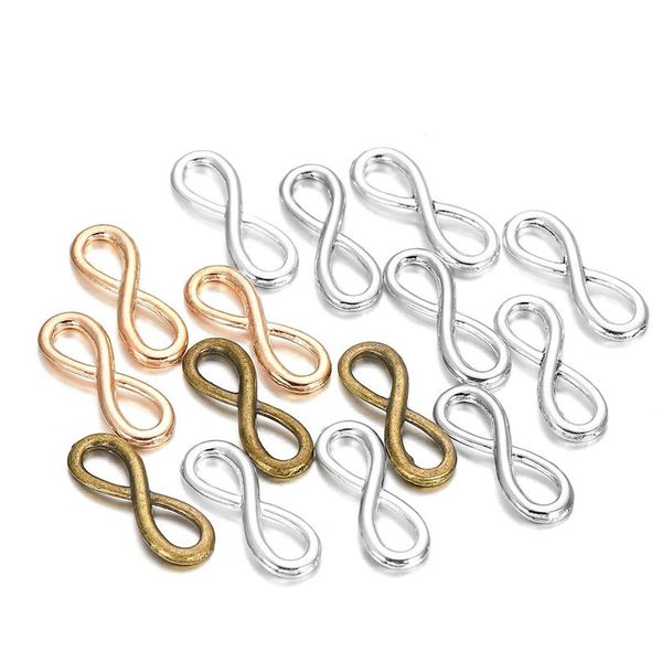 

30pcs 8*2m tibetan bronze charms infinity link symbol connectors for pendants diy jewelry making craft supplies acc wmtnno, Silver