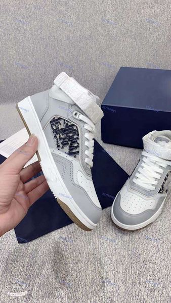 

quality men 27 oblique casual shoes leather sneakers women high runner trainers stylist shoes high low lace up, Black