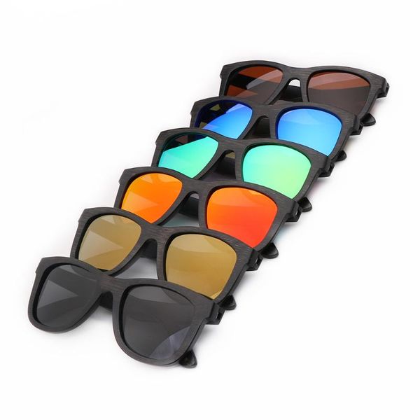 

sunglasses berwer black bamboo men brand designer polarized wood sun glasses vintage women wooden sunglass with case, White;black
