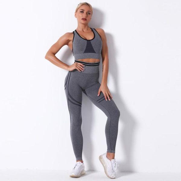 

women seamless yoga set fitness sports suits gym clothing sports bra crop high waist running leggings workout pants, White;red